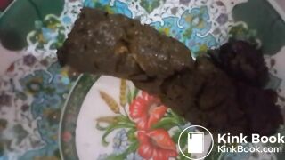 Sexy Girl Pooping on plate