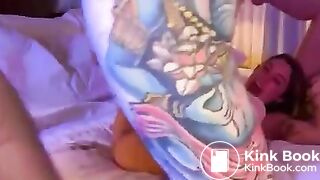 Accidental shit during threesome