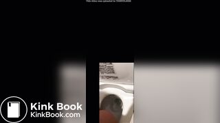 Japanese girl in pjs shitting on the toilet