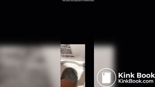 Japanese girl in pjs shitting on the toilet