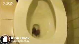 Cute girl taking a dump