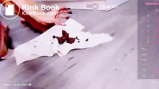 Hot girl shitting, smearing, and eating it