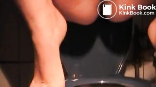 Horny German plays with shit