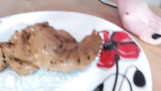 Hot girl making a shit meal