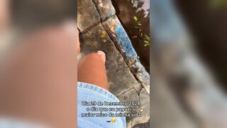 Brazilian girl shits down her leg