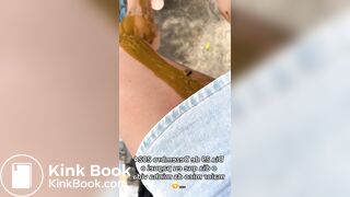 Brazilian girl shits down her leg