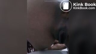 Black ebony pussy shitty bootyhole closeup!