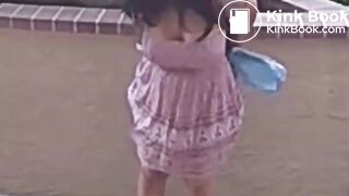 Sexy Latina takes a big shit out in public