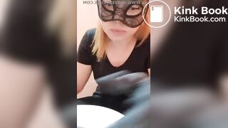 Blonde and eating