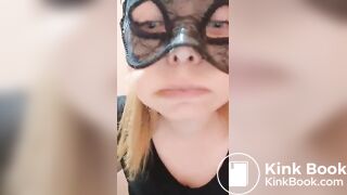 Blonde and eating