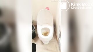 Woman has diarrhea in toilet - video 3
