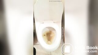 Woman has diarrhea in toilet - video 3