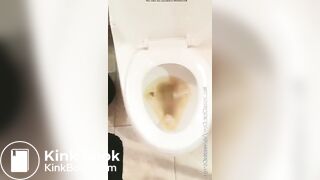 Woman has diarrhea in toilet - video 3