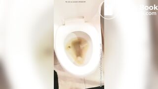 Woman has diarrhea in toilet - video 3