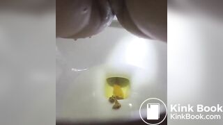 Constipated Asian Korean poop