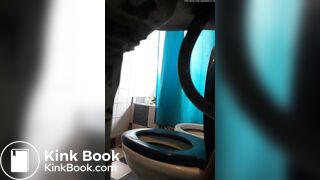 gorgeous teen caught using public toilet voyeur