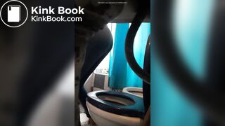 gorgeous teen caught using public toilet voyeur