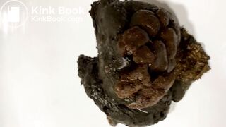 Big poop and epic farts in white blue panty