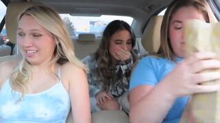 Girl poops inside of car