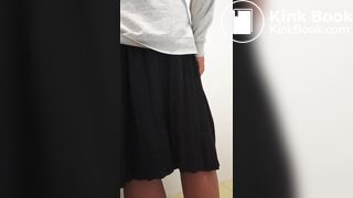 Thai girl panty poop diarrhea in student's uniform