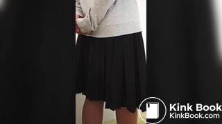 Thai girl panty poop diarrhea in student's uniform