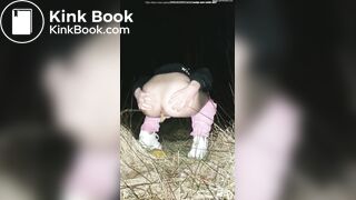Plump Booty Girl Shits & Pisses Outside