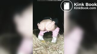 Plump Booty Girl Shits & Pisses Outside