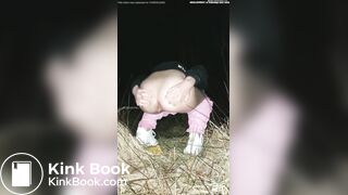 Plump Booty Girl Shits & Pisses Outside