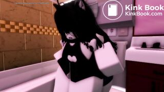 Roblox girl clogs a toilet