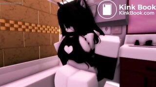 Roblox girl clogs a toilet