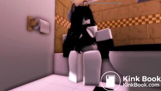 Roblox girl clogs a toilet