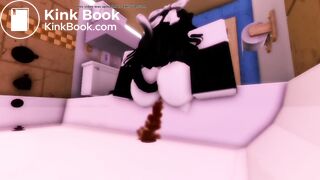 Roblox girl clogs a toilet
