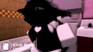 Roblox girl clogs a toilet