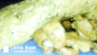 Yellow poo with seeds..