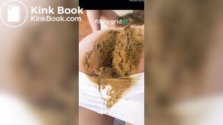 latina white panty poo on balcony