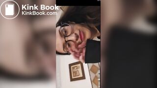 Slut Shits in slaves mouth