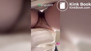 Hot girl pooping in the toilet with a great front view