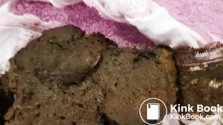 Big poop and masturbation in small white panties