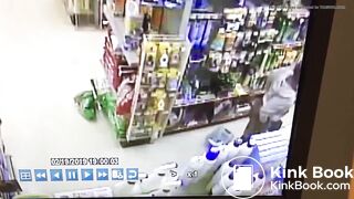 She shitting in a store