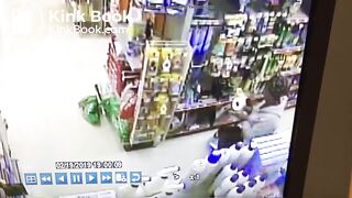 She shitting in a store