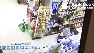 She shitting in a store