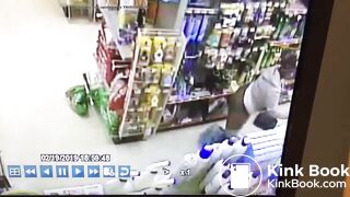 She shitting in a store