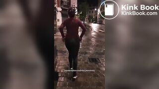 Drunk girl public liquid wet fart shit..