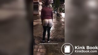 Drunk girl public liquid wet fart shit..