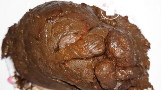 Huge poop in sexy thin white panties
