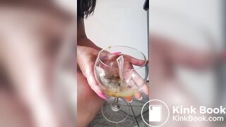 Hot girl making shit drink
