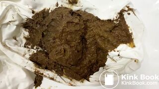 Huge shit in white tights