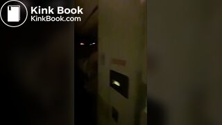 Girl shits on airplane toilet seat and pisses on sink