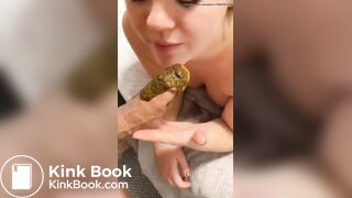 Sucking the shit off his dick