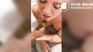 Sucking the shit off his dick